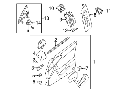 2008 Mazda RX-8 Front Door Screw Diagram for 998640412
