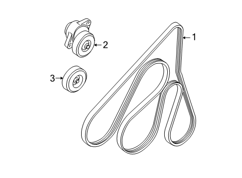 2008 Ford Ranger Belts & Pulleys Serpentine Belt Diagram for 7L5Z-8620-A