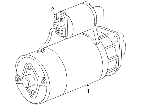 2001 BMW Z3 Starter Exchange Starter Motor Diagram for 12411405406