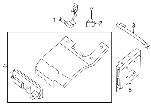 2020 Infiniti QX60 Parking Aid Camera Assy-Front View Diagram for 284F1-9NF0A