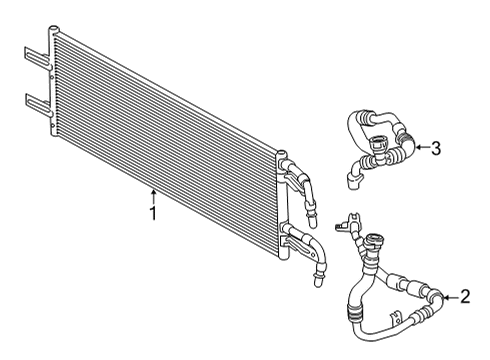 2020 BMW M235i xDrive Gran Coupe Trans Oil Cooler TRANSMISSION OIL COOLER LINE Diagram for 17228676524
