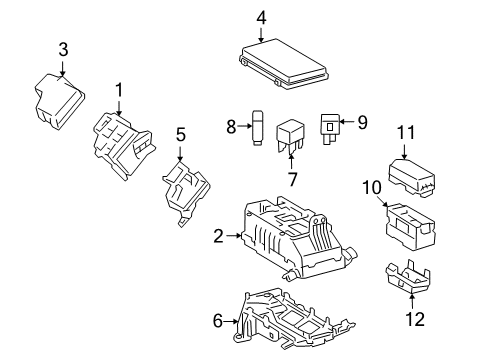 2012 Lexus GX460 Fuse & Relay Block, Engine Room Relay Diagram for 82743-60010