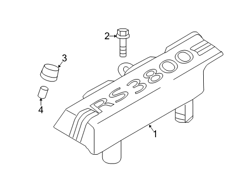 2010 Hyundai Genesis Coupe Engine Appearance Cover Insulator Diagram for 29244-3C600