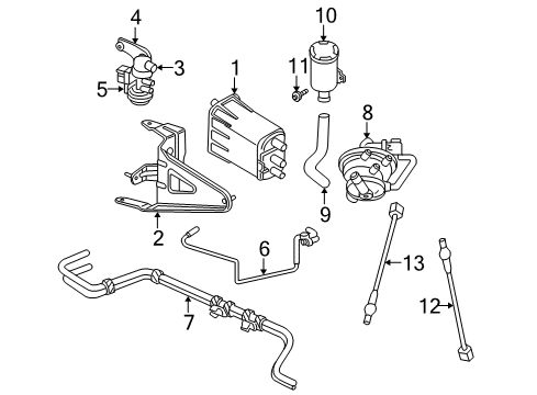 2001 Dodge Durango Powertrain Control Hose-Leak Detection Pump Diagram for 53030897AB