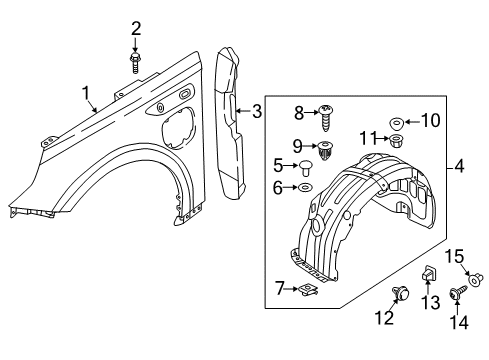 2017 Kia Optima Fender & Components Guard Assembly-Front Wheel Diagram for 86811A8000