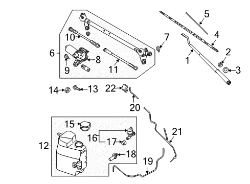 2008 Nissan Titan Wiper & Washer Components Tank Assy-Windshield Washer Diagram for 28910-9FD0A