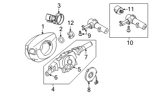 2006 Nissan Frontier Switches Switch Assy-Combination Diagram for 25560-EA06D