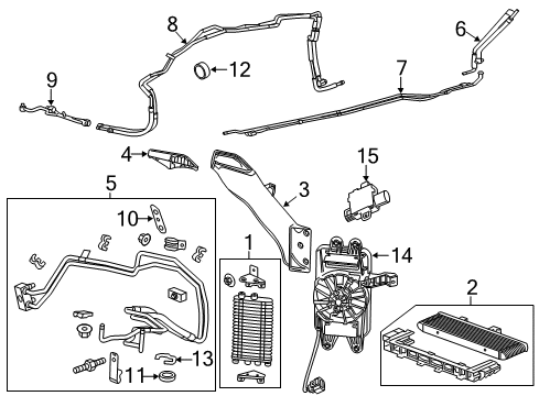 2019 Chevrolet Corvette Oil Cooler Line Diagram for 23488080