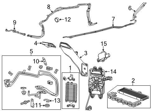 2019 Chevrolet Corvette Oil Cooler Cooler Pipe Diagram for 84180422