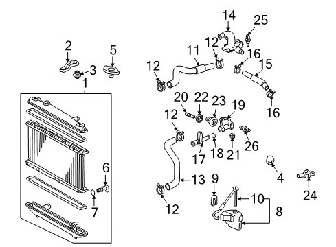 2003 Toyota Highlander Powertrain Control ECM Diagram for 89661-48410-84