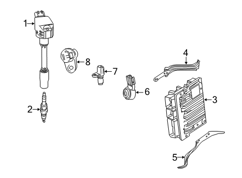2020 Toyota Camry Ignition System ECM Diagram for 89661-0X585