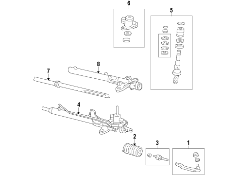 2012 Honda Pilot P/S Pump & Hoses, Steering Gear & Linkage Hose, Power Steering Feed Diagram for 53713-SZA-A51