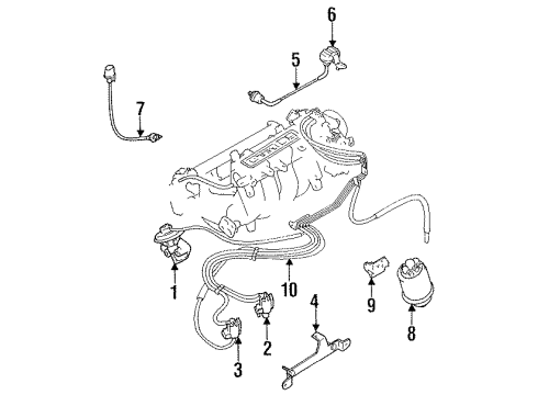 1994 Eagle Summit Emission Components Sensor Pkg Diagram for MD178243