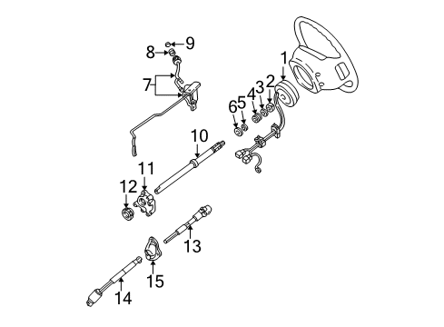 2002 Ford Ranger Shaft & Internal Components Lower Coupling Diagram for 8L5Z-3B676-B