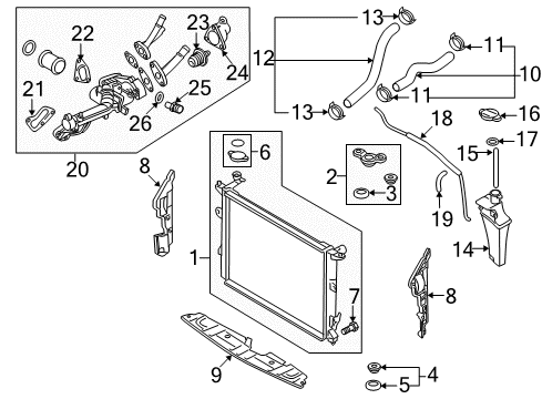 2009 Hyundai Genesis Powertrain Control Sensor-Knock Diagram for 393203C500