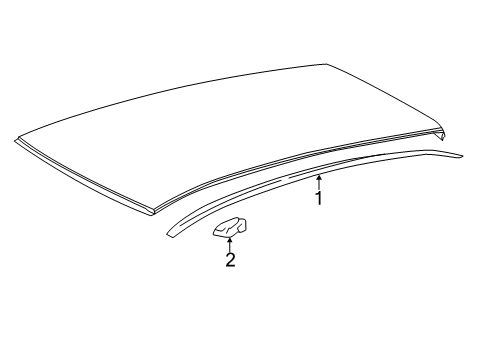 2013 Toyota Yaris Exterior Trim - Roof Drip Molding Diagram for 75552-52180