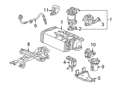 2001 Honda Accord Powertrain Control Control Module, Engine Diagram for 37820-P8C-A62