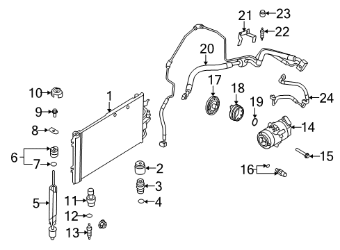 2008 Saturn Astra Air Conditioner Service Valve Seal Diagram for 90381762