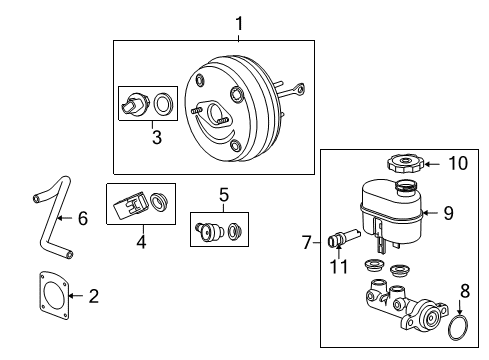 2008 GMC Yukon Dash Panel Components Reservoir Diagram for 15823206