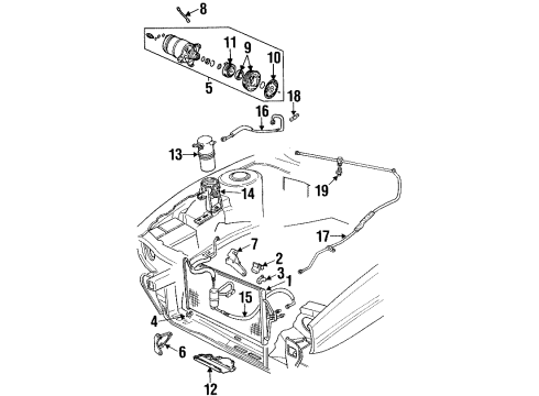 1992 Cadillac Eldorado A/C Condenser, Compressor & Lines Shaft O-Ring Kit Diagram for 9956746