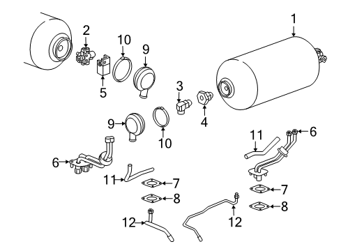 2015 Chevrolet Impala Fuel System Components Connector Pipe Diagram for 22986540