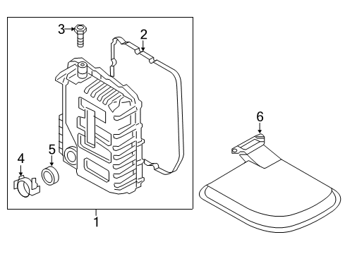 2020 Kia Sportage Automatic Transmission Pan Assembly-Automatic Transaxle Oil Diagram for 452803F850