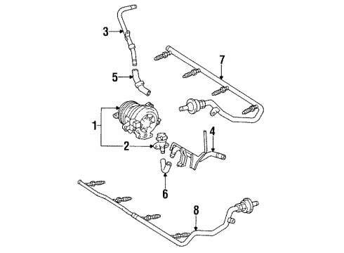 1993 Lexus LS400 Secondary Air Injection System Valve Assy, Air Switching Diagram for 25710-50010