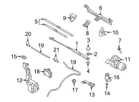 2008 Saturn Astra Windshield - Wiper & Washer Components Cap, Windshield Washer Solvent Container Diagram for 13118170