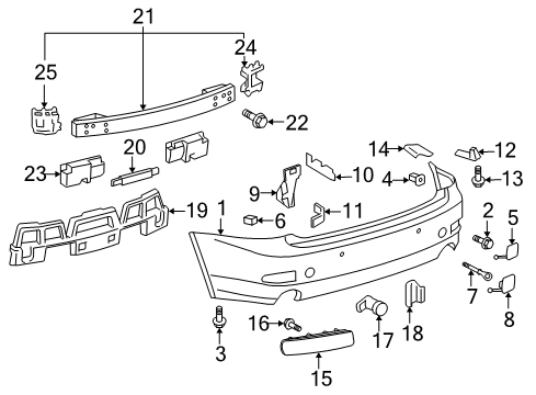 2006 Lexus IS250 Rear Bumper Sensor, Ultrasonic, NO.1 Diagram for 89341-30010-E2