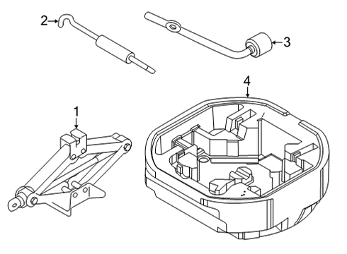 2021 Hyundai Sonata Jack & Components Bar Diagram for 09132-26000