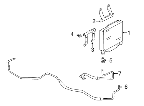 1995 Chevrolet K2500 Trans Oil Cooler Inlet Hose Diagram for 15990062