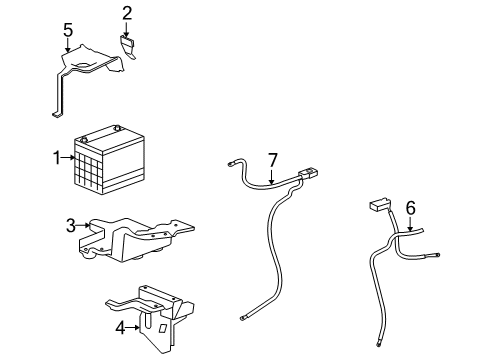 2007 Saturn Vue Battery Support Asm-Battery Tray Diagram for 15934929