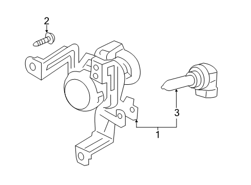 2018 Kia Cadenza Bulbs Front Fog Lamp Assembly, Left Diagram for 92201F6000