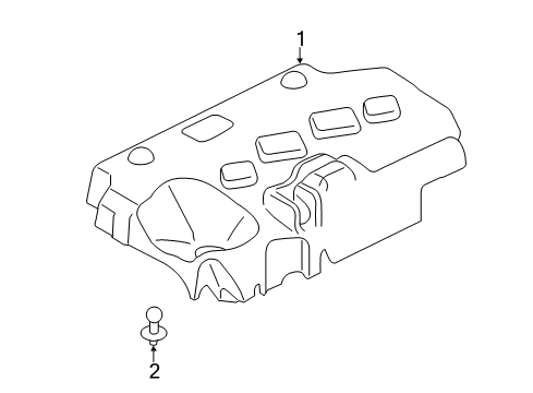 2016 Ford Transit-150 Engine Appearance Cover Engine Cover Mount Stud Diagram for AB3Z-6A957-A