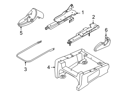 2021 Ford E-350 Super Duty Tracks & Components Handle Diagram for BC2Z-15603A86-BA