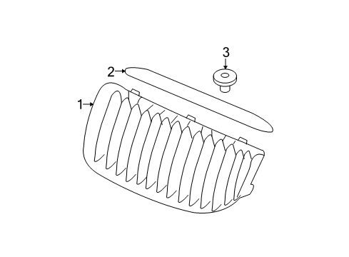 2008 BMW 335i Grille & Components Cover, Engine Bonnet, Left Diagram for 51137117241