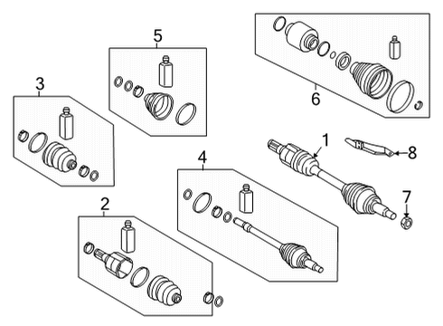 2022 Hyundai Elantra Drive Axles - Front Boot Kit-Wheel Side, LH Diagram for 495L4-BY000