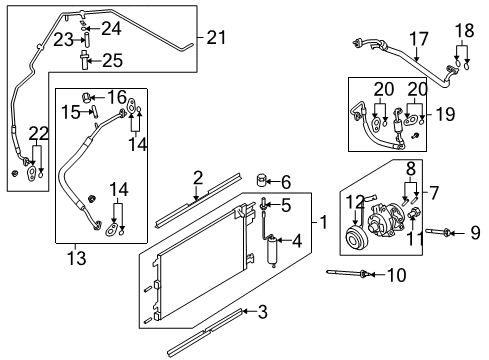 2011 Ford Focus Air Conditioner Evaporator Assembly Diagram for AS4Z-19B555-C