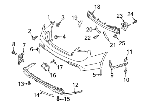 2018 Kia Stinger Rear Bumper Lamp Assembly-Rear R/REF Diagram for 92405J5000