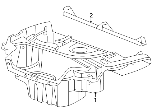 2009 Dodge Viper Rear Floor & Rails Pan-Trunk PRIMED Diagram for 5030093AF