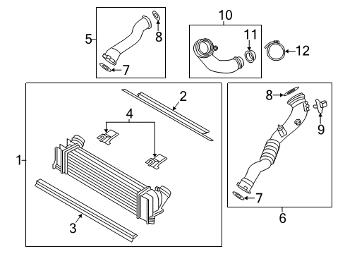 2014 BMW 335i xDrive Powertrain Control Charge Air Tube Diagram for 13717602652