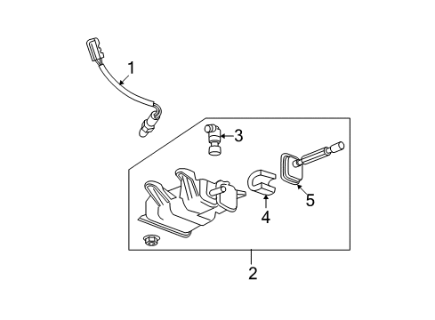 2005 Chevrolet Equinox Emission Components Vapor Canister Diagram for 15218529