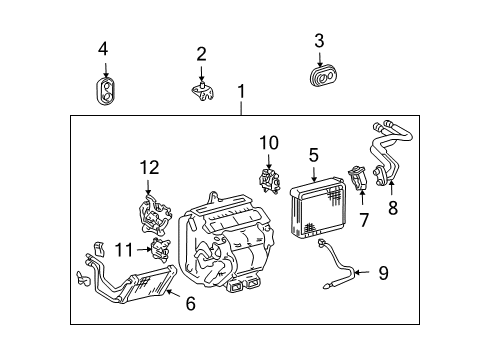 2007 Lexus RX350 Air Conditioner Damper Servo Sub-Assembly (For Airmix) Diagram for 87106-0E050