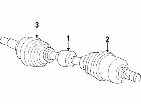 2015 Jeep Compass Front Axle, Axle Shafts & Joints, Drive Axles Axle Half Shaft Diagram for 52123897AA