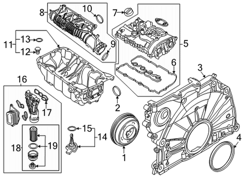 2021 BMW M235i xDrive Gran Coupe Filters AIR FILTER ELEMENT Diagram for 13718480931