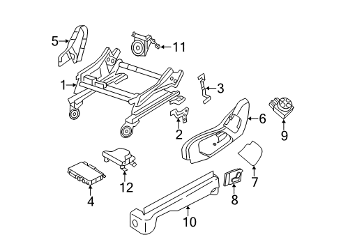 2013 Jeep Grand Cherokee Heated Seats Shield-Seat ADJUSTER Diagram for 1UN81BD3AA