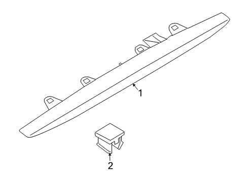 2015 BMW Z4 High Mount Lamps Third Stoplamp Diagram for 63257191765
