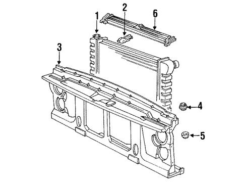 1989 Chevrolet R3500 Cooling Fan Shroud-Radiator Fan Lower Diagram for 15980518