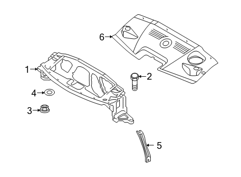 2007 BMW Z4 Radiator Support Support Bracket, Side Window Diagram for 51717129827