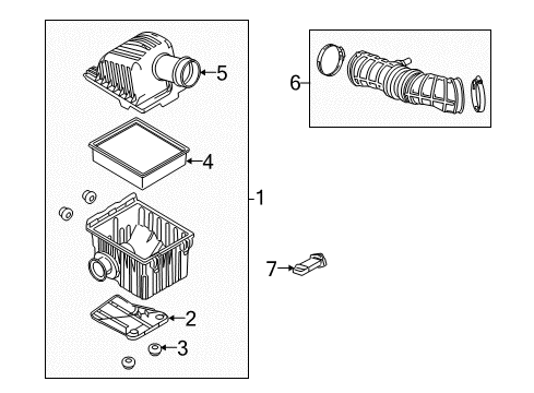 2006 Ford Ranger Powertrain Control Air Outlet Tube Diagram for 4L5Z-9B659-BA